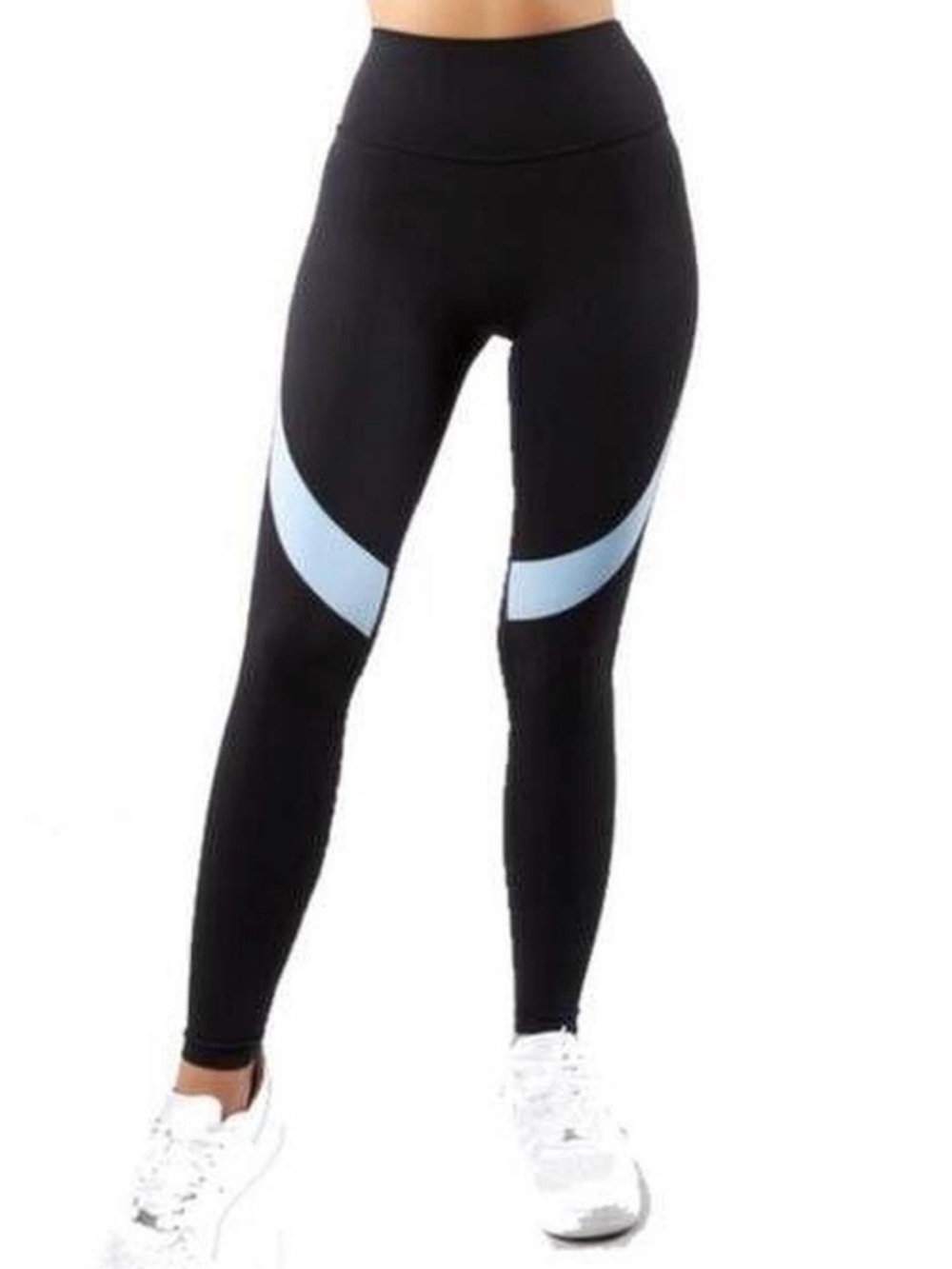 Buffbunny Linx‎ Leggings Black Ice Blue Colorblock Size Small